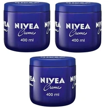 Nivea Creme, Original, Imported from Mexico, Glass Jar 400 ml / 13.5 oz (3 PACK)