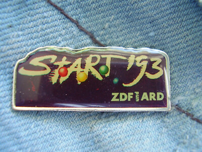 Pin Leichtathletik WM 1993 in Stuttgart Media Pin ZDF und ARD German TV Start 93