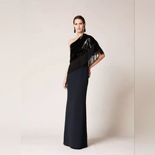 Sachin and Babi One Shoulder Midnight Gown 1295