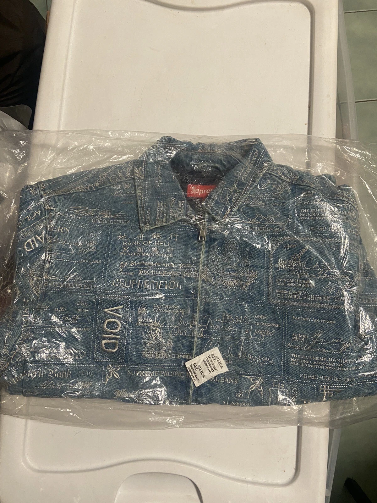 Veste en denim brodée Supreme Checks
