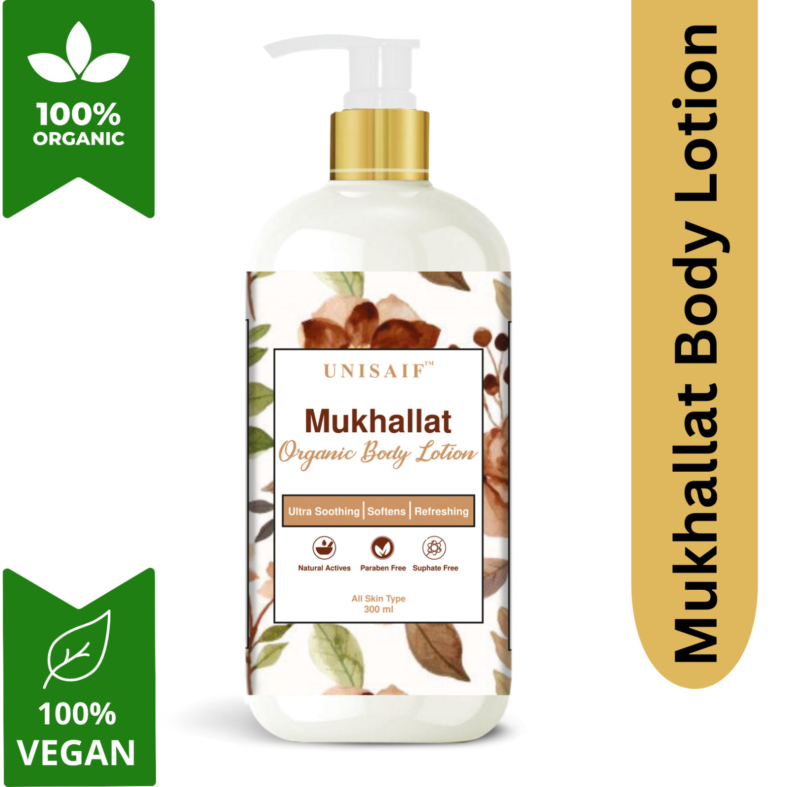 300ml Organic Moisturizer For Dry Skin Men & Women