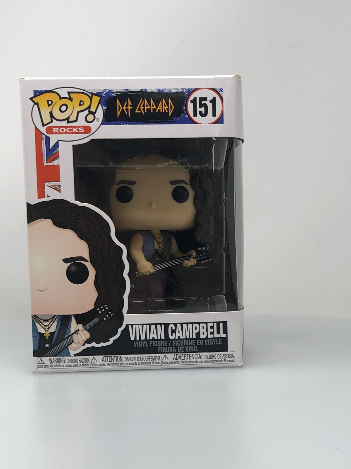 Funko Pop! Rocks Def Leppard Vivan Campbell #151 Vinyl Figure Damaged