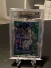 Curtis Mead 2022 Bowman 1st Chrome Green Shimmer /99 BGS 9.5 True gem+ Pop 1