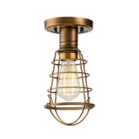Deckenleuchte Deckenlampe Wohnzimmerleuchte Stahl Messing 1 Flammig KäFig-Design