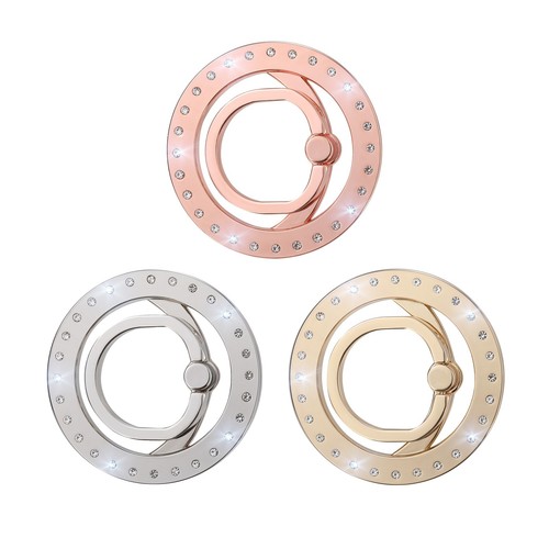 Magnetic Phone Ring Holder Mag Safe Diamond Bling Magnetic Phone Grip KickStand - Picture 10 of 36