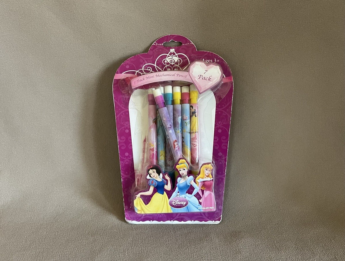 Pk Of SEVEN Disney Princess Mini Mechanical Pencils, For Ages 3+
