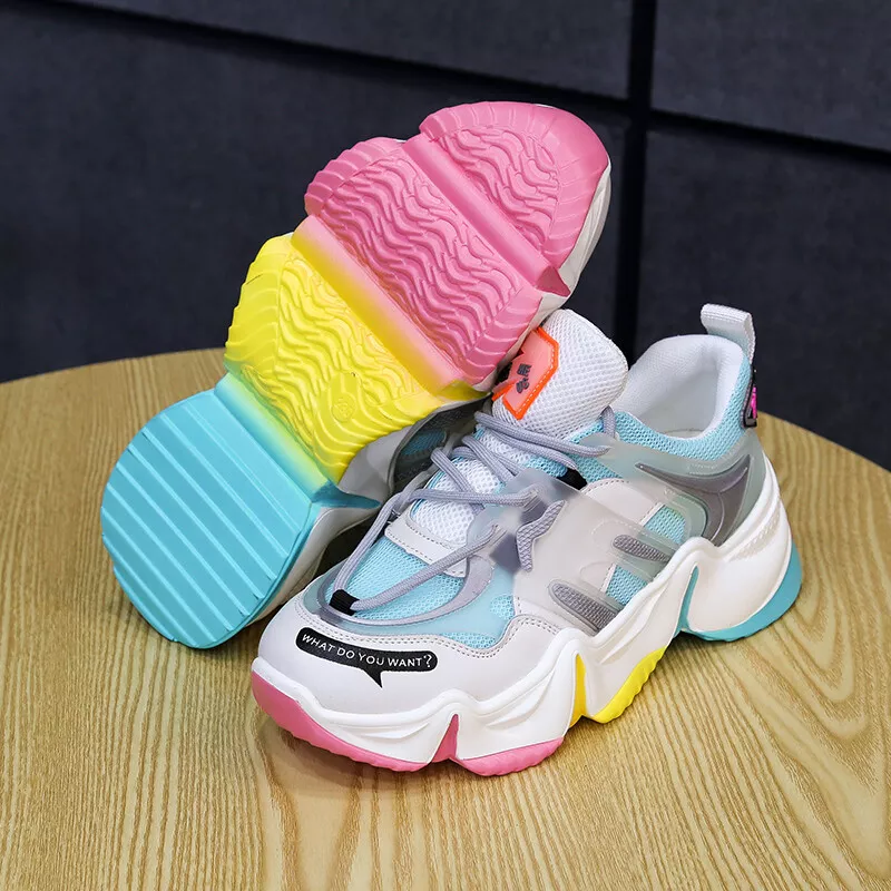 Summer Women Sneakers HOT mode Rainbow Color Fashion Height |