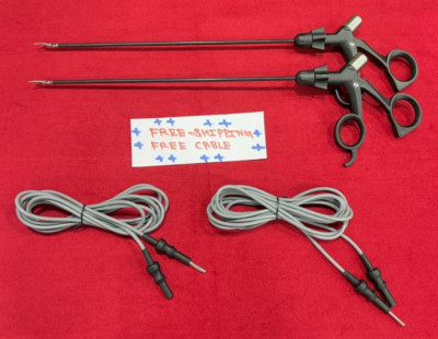 Laparoscopic Curved Scissor 5mmx330mm with Free Cable Reusable - 2 nos.