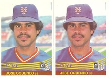 2 CARD 1984 DONRUSS JOSE OQUENDO BASEBALL CARD LOT #643