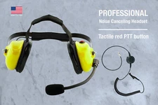 Professional Noise Canceling Dual Muff Racing Headset for Motorola APX900 MTP850