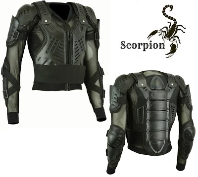 MENS SCORPION SPINE GUARD CE BODY ARMOUR MOTORBIKE MOTORCYCLE PROTECTION JACKET