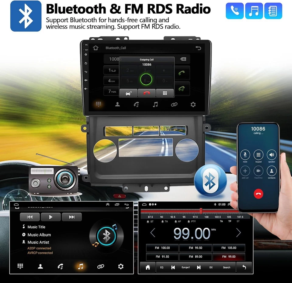 Radio estéreo para automóvil Nissan Frontier Xterra Android 15 2009-2012 Apple Carplay Foto 4 de 4