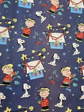 PEANUTS CHARLIE BROWN And SNOOPY Christmas Wrapping Paper 20 Sq Ft