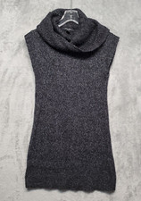 Nine West Jeans Womens Size Small Sweater Dress Gray Sleeveless Cowl Neck