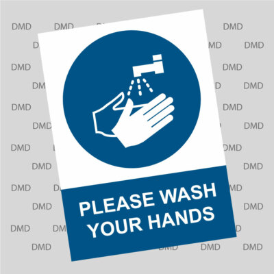 BITTE HÄNDE WASCHEN Aufkleber Sicherheitsschilder Hygiene