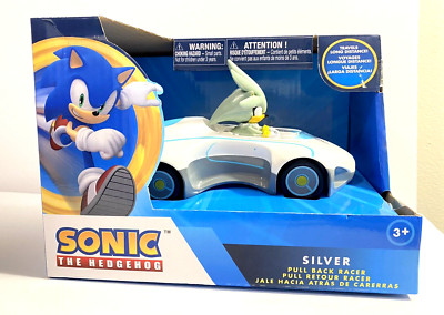 Sonic The Hedgehog All Stars Racing Silver Pull Back Vehicle Car Sega 2022 Racer