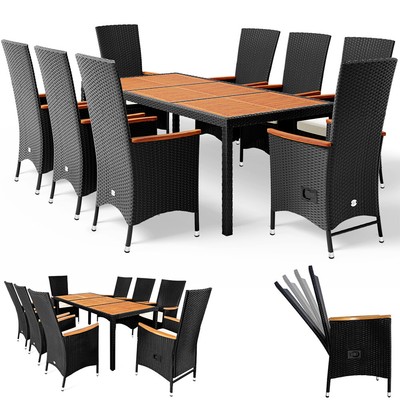 Poly Rattan Sitzgruppe Sitzgarnitur Lounge Garten Garnitur ...