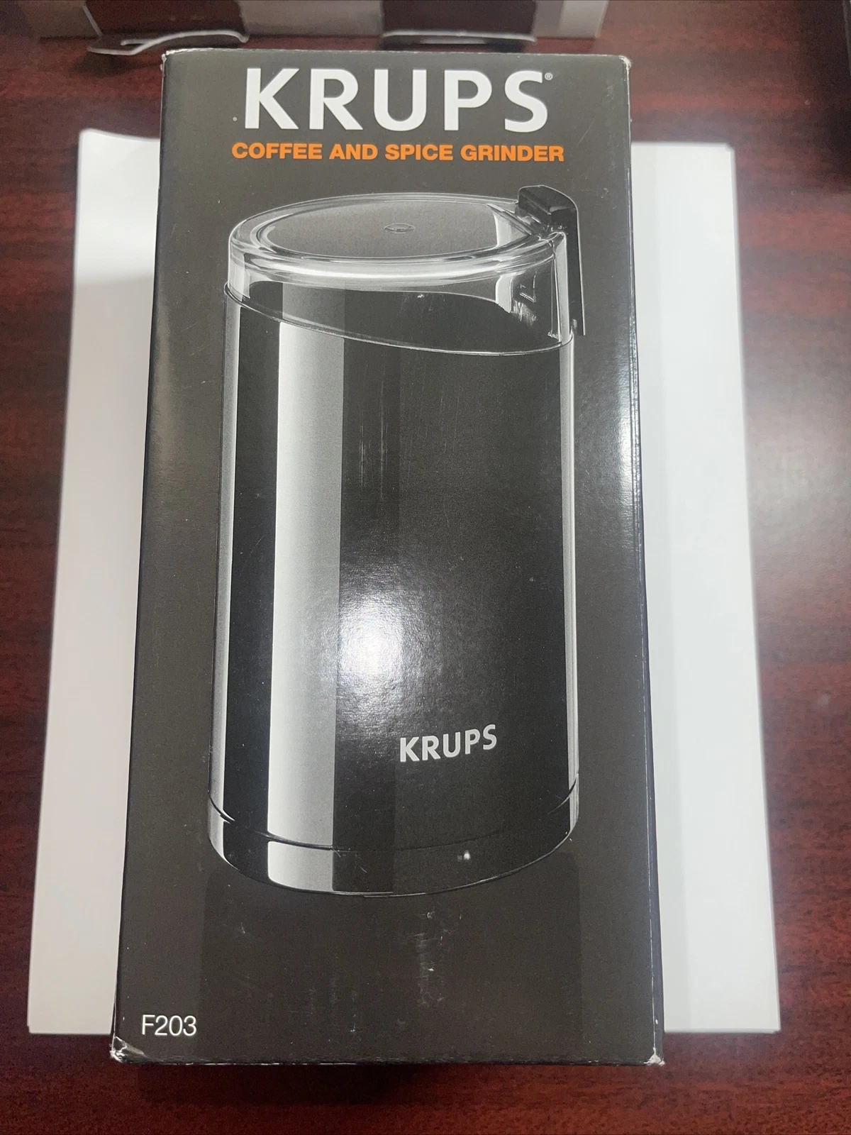 KRUPS~Electric Coffee Bean Spice Grinder~F203 Stainless Steel Blades Mill~BLACK