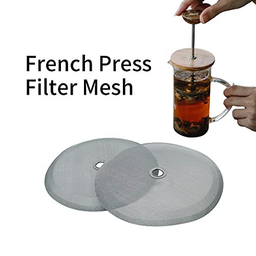 4Pk French Press Filter Stainless Steel Mesh Screen Replacement for Coffee Maker