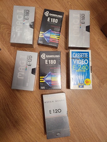 Lot De 12 Cassettes VHS Vierges - Marques SONY, TDK - Durées 120 à 240
