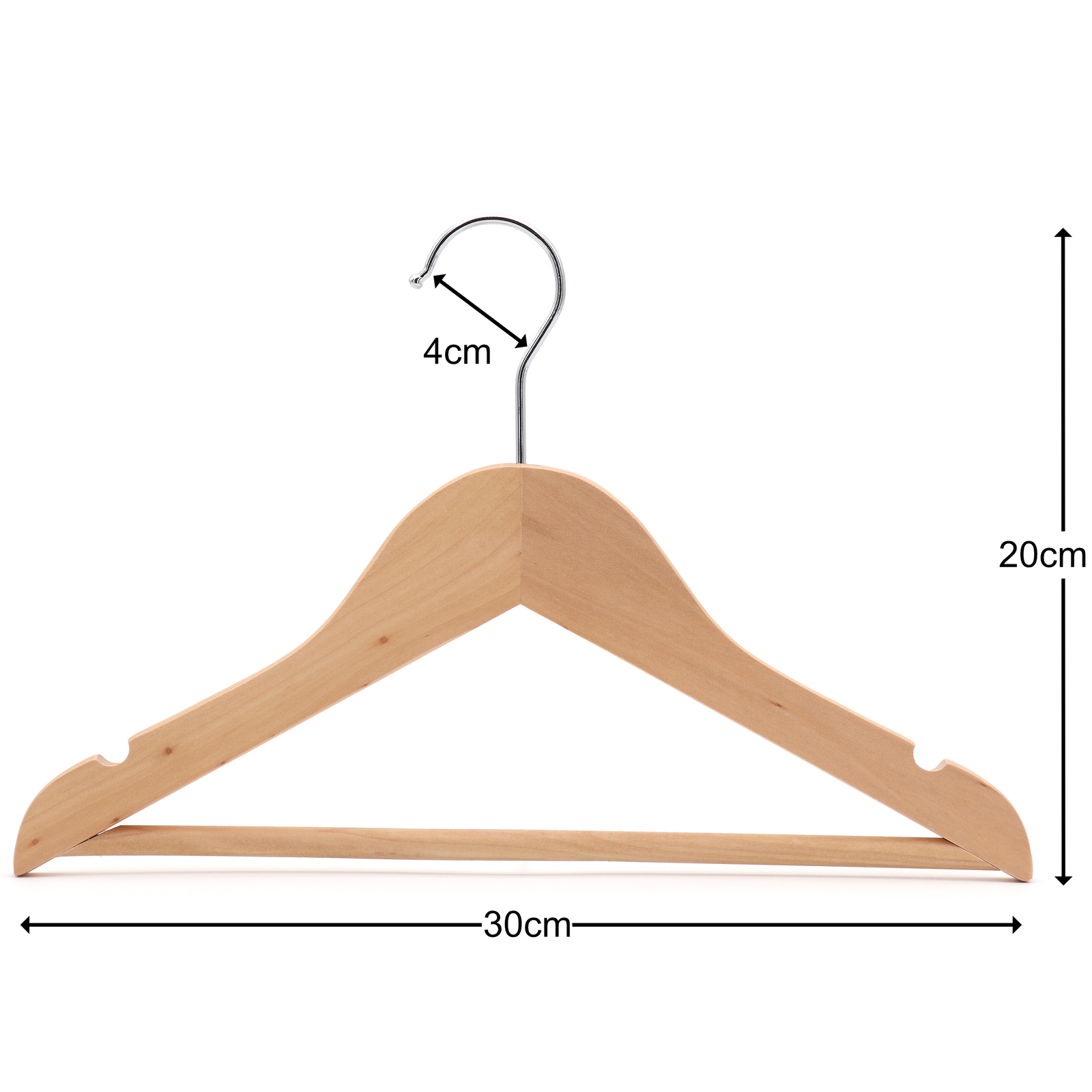 The Hanger Store™ Children's Wooden Coat Hangers with Bar, Baby & Kids