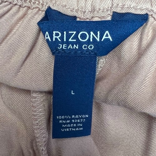 Arizona Jean Co Shorts Misty Rose Pink Elastic Waist Drawstring NEW Rayon Size L - Picture 7 of 9