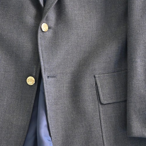 Vtg Southwick USA Made 40R Brown Gold Button Mens Blazer Sport Coat Jacket - Picture 3 of 12