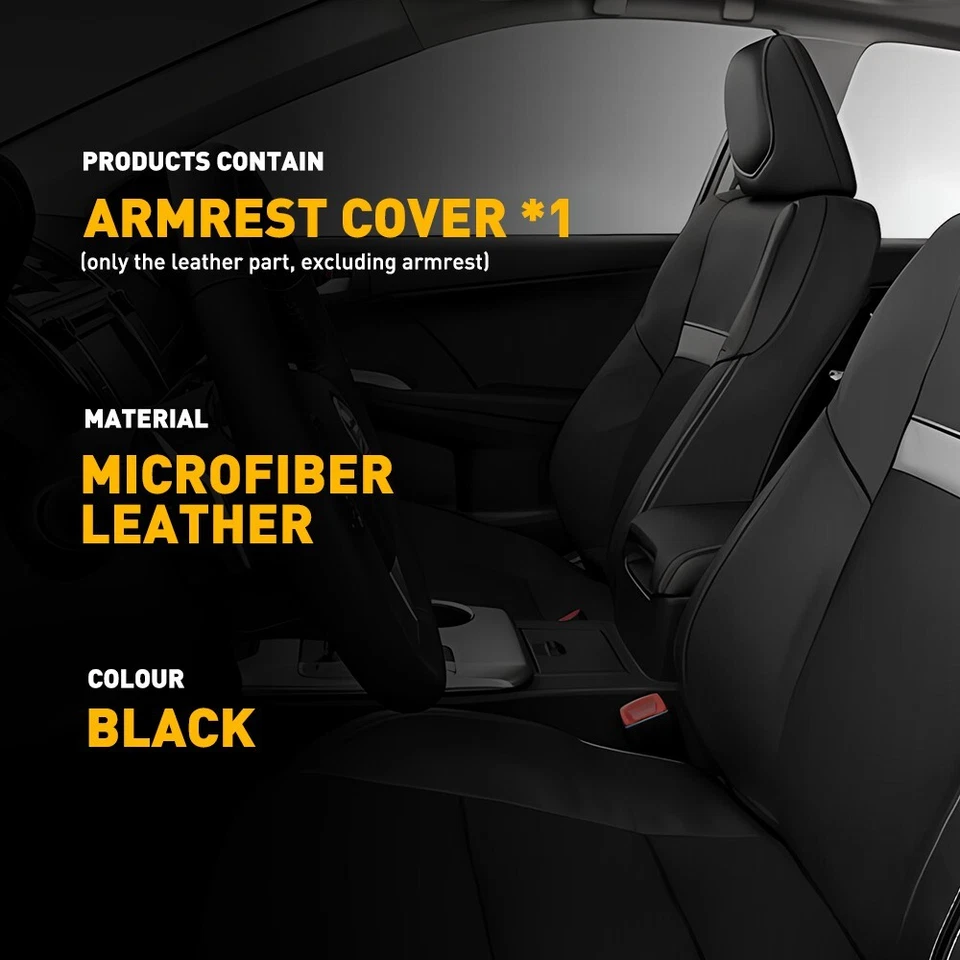 Tapa reposabrazos de cuero para Toyota Camry 2012-2017 tapa negro Foto 3 de 4