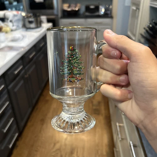 Three Christmas Tree Spode Irish Coffee Mugs