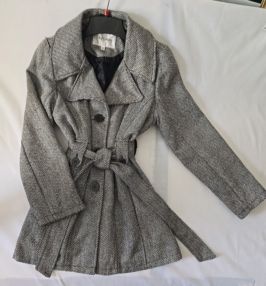 Gabardina Oleg Cassini Doble Pecho Mezcla Lana Talla Grande Foto 2 de 4