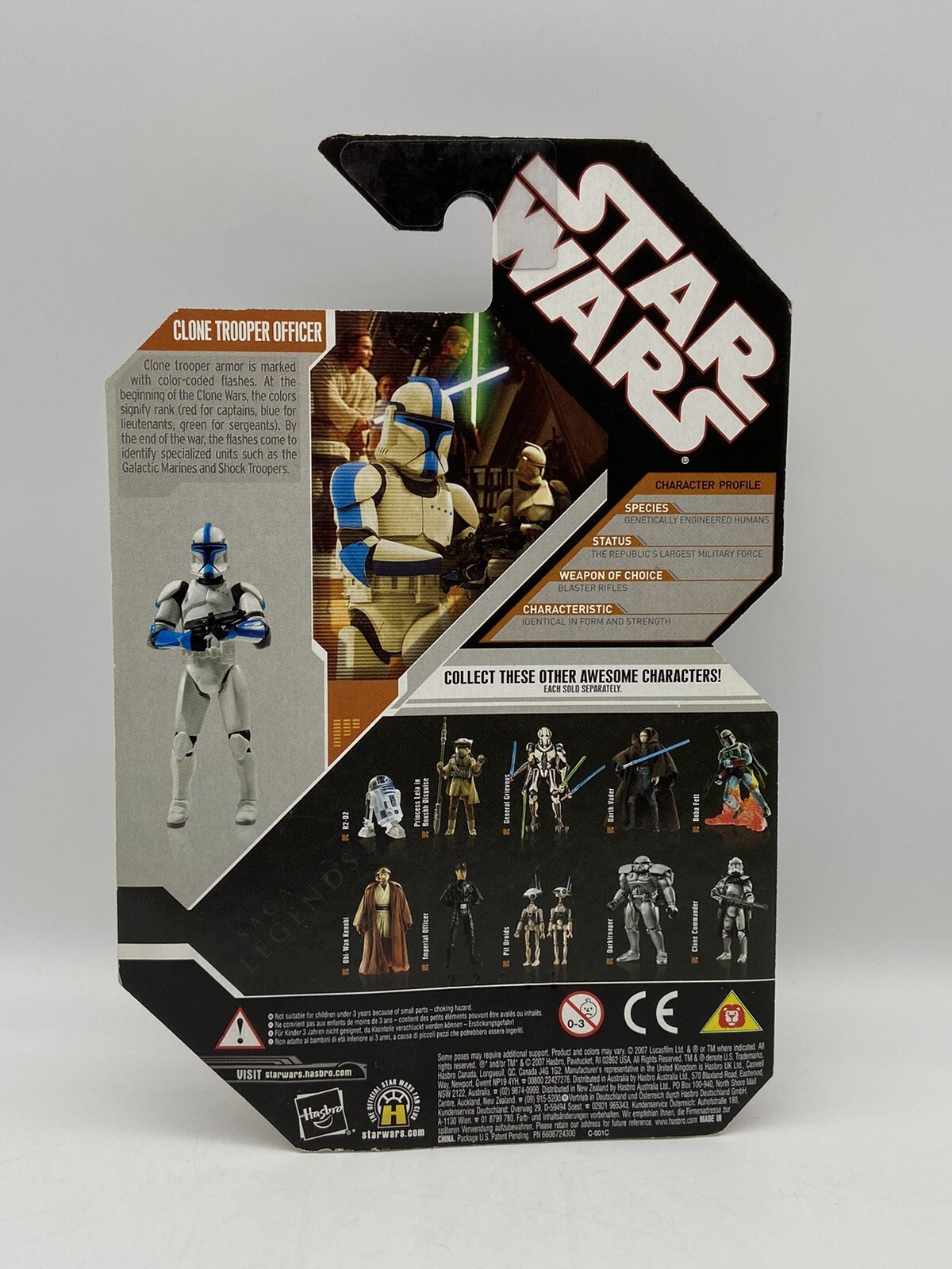 STAR WARS 30th Anniversary Clone Trooper Officer &ldquo;Yellow &rdquo; Saga Legends
