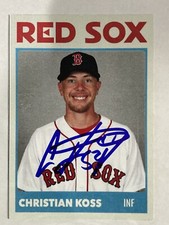 Christian Koss - Boston Red Sox Autographed Custom Card