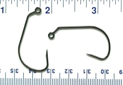 100 VMC 7349N 7349BN Extra Strong Extra Wide Gap 45 Degree Jig Fish Hooks sz 1/0
