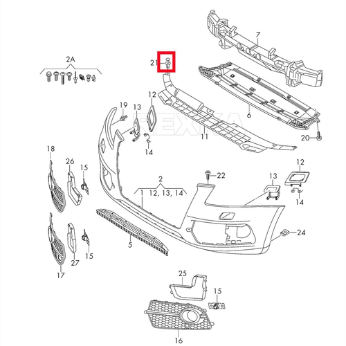 AUDI Push Fit Rivet Trim Clips x5 for A2 A4 A5 A8 Q3 Q5 Q7 Q8 TT # OEM 4D0807300 - Picture 12 of 20