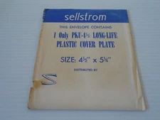 SELLSTROM LONG LIFE PLASTIC COVER PLATE 4 1/2" X 5 1/4" W-3