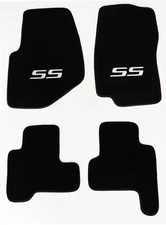 NEW! 2002-2007 Chevy TrailBlazer Floor Mats Black Embroidered SS Logo Silver Set