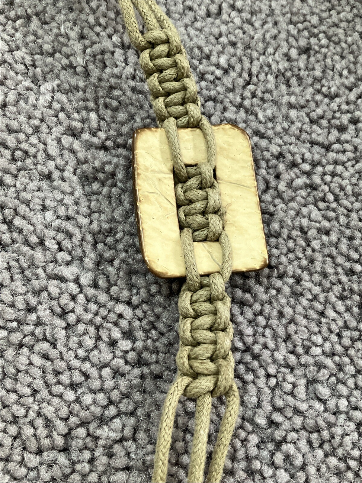 WOMAN’S UNIQUE BOHO MACRAMÉ/RECTANGLE COCONUT BEA… - image 11