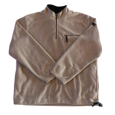 Izod Men's Perform X Fleece 1/4 Zip Pullover in Beige, Zip Pocket, Size L. | eBay