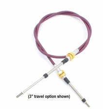 4 Series Push-Pull Cable, Bulkhead Hubs, 1/4-28 Rods, (choose travel option)