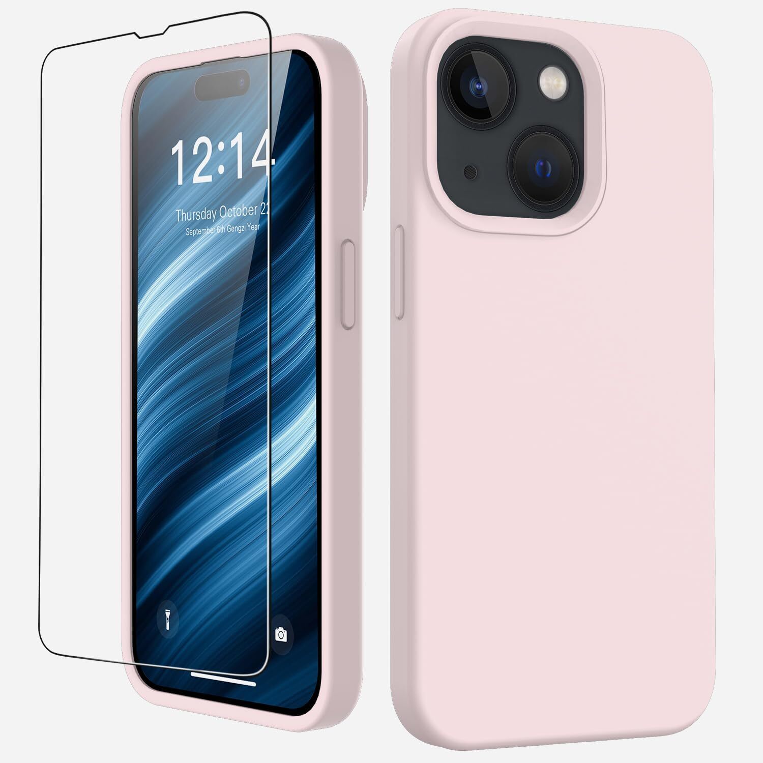 Compatible with iPhone 15 Plus Case with Screen Protector,Upgraded Liquid Silky