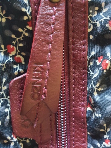 KENZO Pagodon Burgundy Dark Red Studded Ponyskin /Cowhide Shoulder Bag Handbag - Picture 13 of 23
