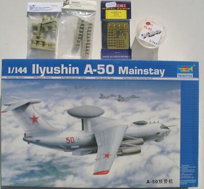 TRUMPETER Ilyushin A-50 Mainstay + Resin Conversion BRAZ A.M.U.R 1:144 Model kit