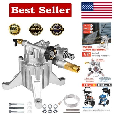 Durable 2.5 GPM Horizontal Pressure Washer Replacement Pump - Easy to Install