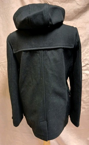John Partridge Duffel Duffle Coat Black Wool Size Large NEW With Tags Y1 - Picture 4 of 12
