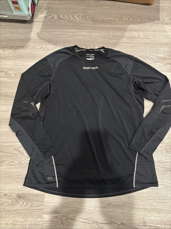 Bauer Long Sleeve Base Layer 375 Shirt Men's Navy Blue Used Sz XL