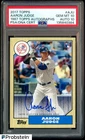 2017 Topps 1987 Aaron Judge RC Rookie PSA 10 PSA/DNA 10 ON CARD AUTO