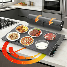 Food Warming Mat, Upgraded Adjustable 9 Level Temperature Electric Warming Tray