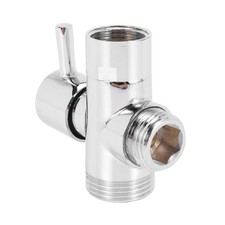 3-Wege-Umschaltventil G3/4″ & G1/2″ – Massives Messing, Verchromt, Für Dusche, Toilette, Küche, Inkl. Dichtungen