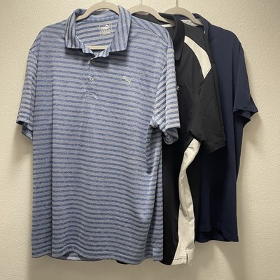 Puma, Under Armour & Tommy John Lot (x3) XL Men s Short Sleeve Golf Polo Shirts.