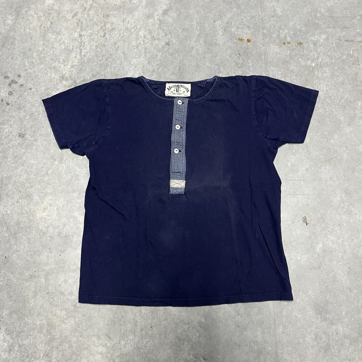 Mister Freedom x Sugar Cane 1/2 Button Up T-Shirt Men
